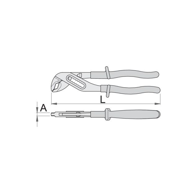 Кліщі переставні з коробчатим шарніром ізольовані UNIOR 35 (447/1VDEDP), фото , зображення 2 | SNABZHENIE.com.ua