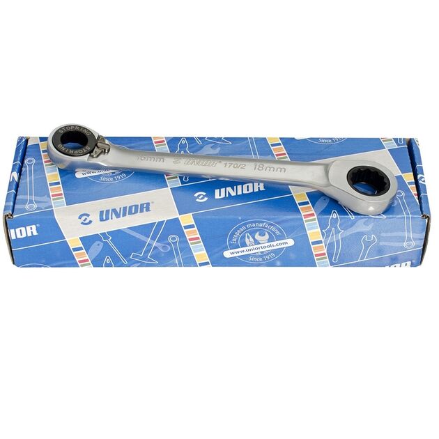 Набір ключів накидних кованих з храповиком в картонній коробці UNIOR 6 - 19 (170/2CB), фото  | SNABZHENIE.com.ua