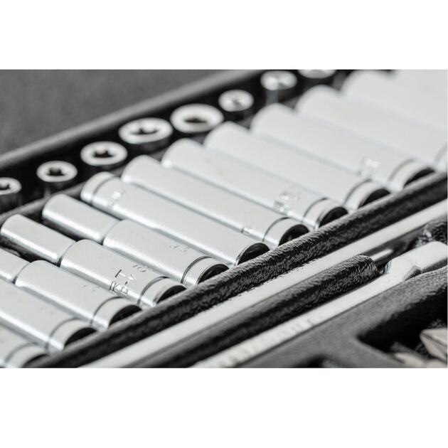 Набор инструментов 63 шт. 1/4 HOEGERT HT1R486, фото , изображение 3 | SNABZHENIE.com.ua