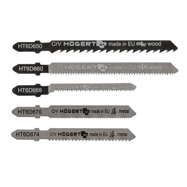 Набор полотен для электролобзика, 5 шт, HOEGERT HT6D690, фото  | SNABZHENIE.com.ua