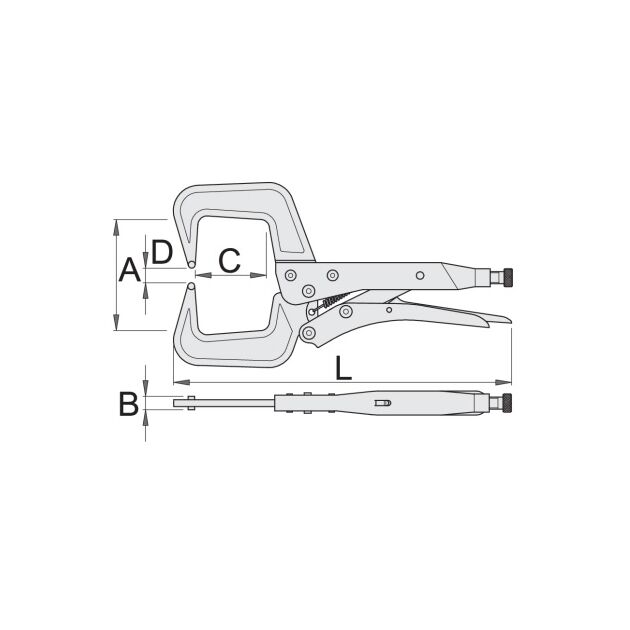 Тиски ручные сварочные UNIOR 50 (432/3C), фото , изображение 2 | SNABZHENIE.com.ua