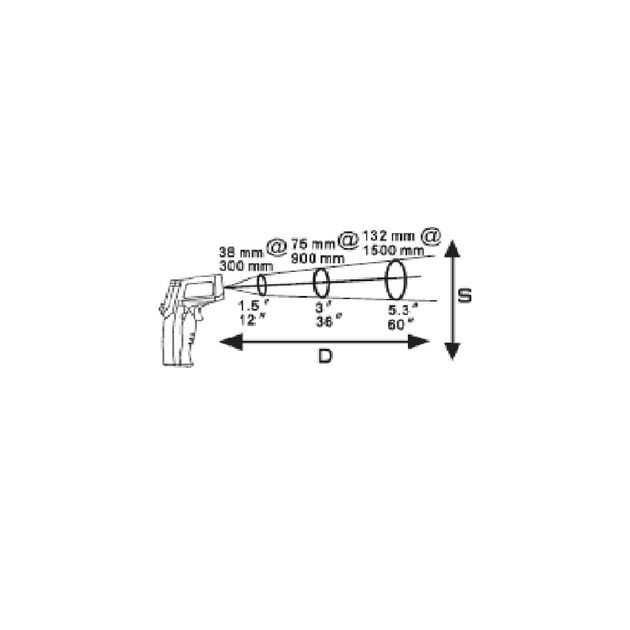 Безконтактний інфрачервоний пірометр -50 +550°C HOEGERT HT8G429, фото , зображення 2 | SNABZHENIE.com.ua