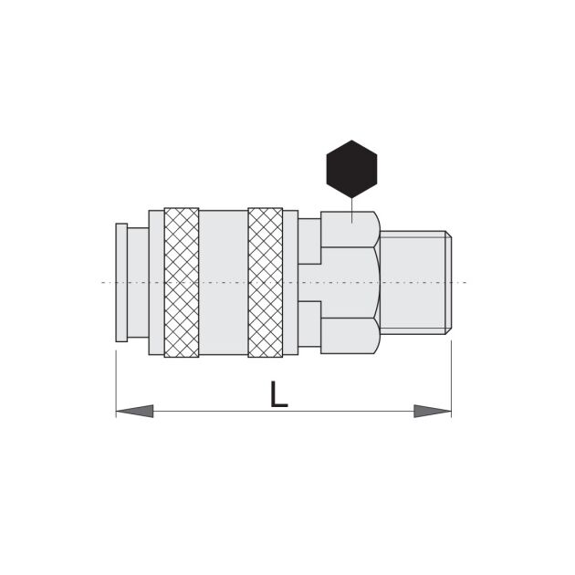 UNIOR Муфта соединительная с внешней резьбой, фото , изображение 2 | SNABZHENIE.com.ua