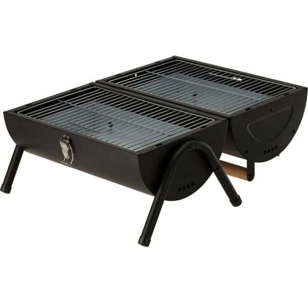 Гриль вугільний розкладний, переносний LUND, 2 решітки- 34х 21 см, 42x 28x 35 см, висота- 18 см, фото  | SNABZHENIE.com.ua