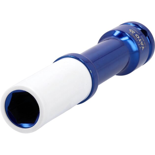 Головка торцева ударна довга YATO: квадрат- 1/2", М17 мм, l= 150 мм, Cr-Mo,  для алюмінієвих дисків, фото  | SNABZHENIE.com.ua