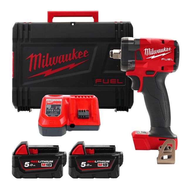 Гайковерт MILWAUKEE 1/2" (339 Нм) с фиксацией, 2 акб+ЗУ, фото  | SNABZHENIE.com.ua