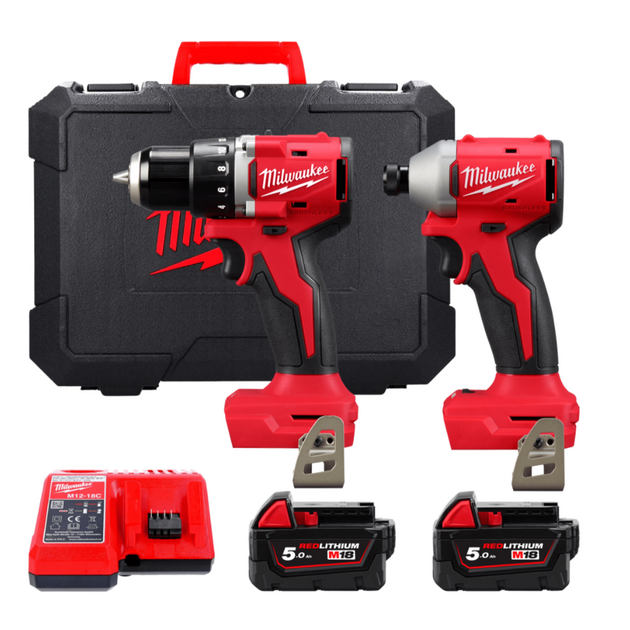 Набір з двох акумуляторних безщіткових інструментів M18 BLCPP2B-502C (M18 BLDDRC, M18 BLIDRC), фото  | SNABZHENIE.com.ua