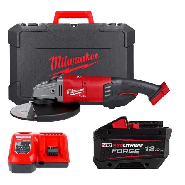 Шлифмашина угловая - болгарка аккумуляторная бесщёточная MILWAUKEE Ø230мм M18 FLAG230XPDB-121C FORGE, фото  | SNABZHENIE.com.ua