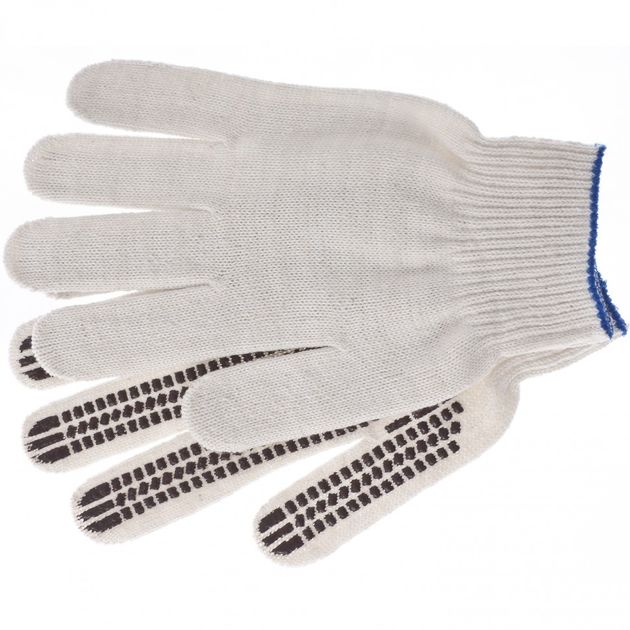 Перчатки трикотажные с ПВХ гелем, протектор, оверлок СИБРТЕХ, фото , изображение 2 | SNABZHENIE.com.ua