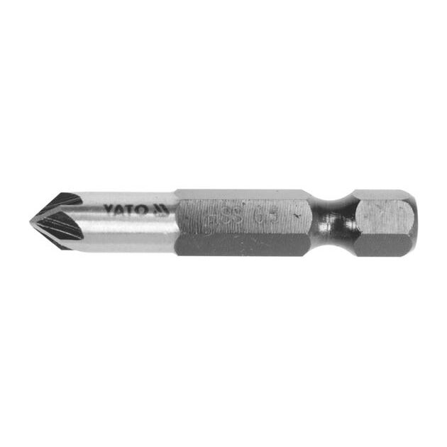 Зенкер конический YATO HSS 6.3 мм, l = 40 мм, 5 кромок, HEX 1/4, фото  | SNABZHENIE.com.ua