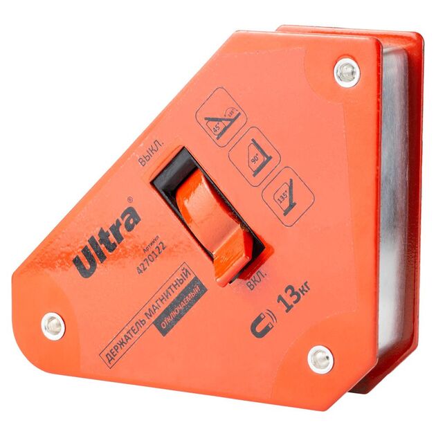 Держатель магнитный отключаемый 13кг 95×80×98мм (45,90,135°) ULTRA (4270122), фото , изображение 2 | SNABZHENIE.com.ua