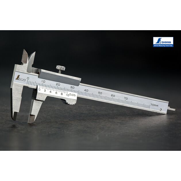 Мини штангенциркуль механический 70 мм SHINWA (Япония) метрический, фото  | SNABZHENIE.com.ua