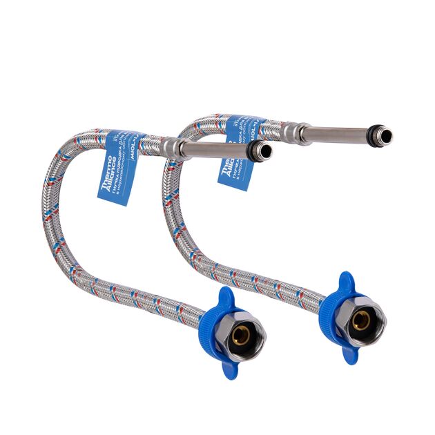 Гибкая подводка для воды Thermo Alliance Standart М10 80 см (пара) SD396W80L, фото  | SNABZHENIE.com.ua