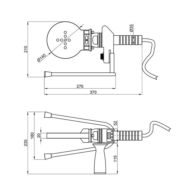 Паяльник Blue Ocean 75-110 с верхним дисплеем, фото , изображение 2 | SNABZHENIE.com.ua