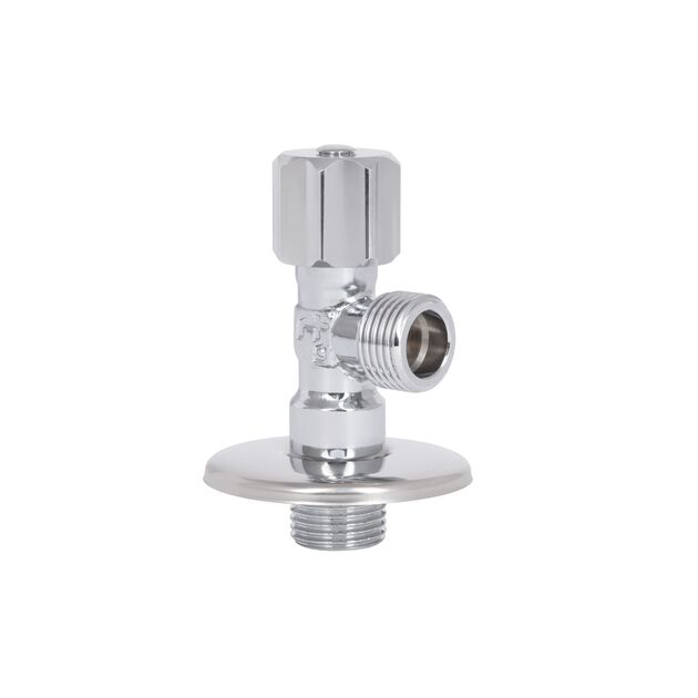 Кран угловой Thermo Alliance Standart (ручка шестигранник) с вент.буксой 1/2"Н х 1/2"Н SF3441515, фото , зображення 3 | SNABZHENIE.com.ua