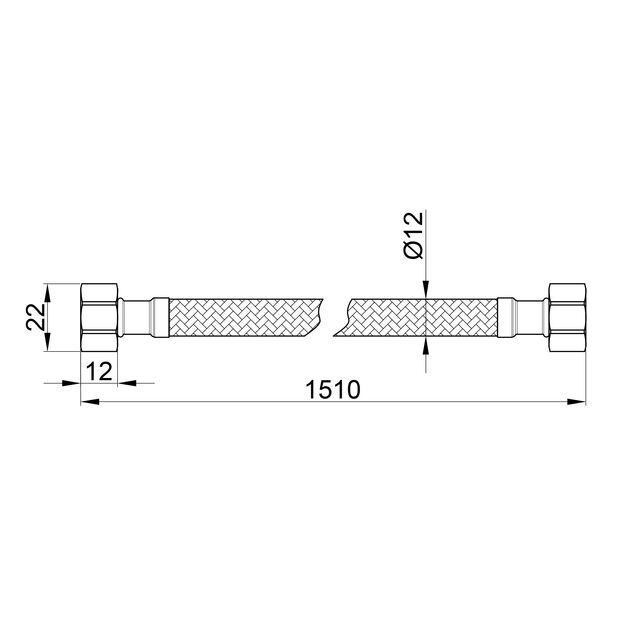 Гибкая подводка для воды Thermo Alliance Standart 150 см ГГ SD397W150, фото , зображення 2 | SNABZHENIE.com.ua