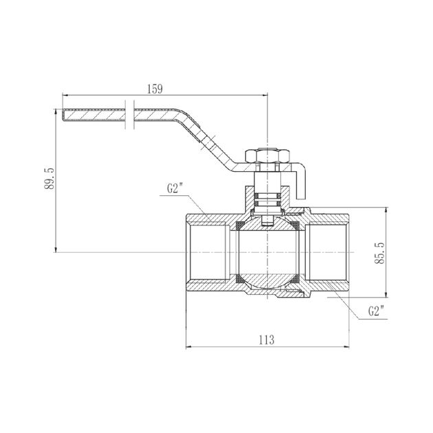 Кран шаровой SD Forte 2" ВР для газа (ручка) SF600G50, фото , изображение 2 | SNABZHENIE.com.ua