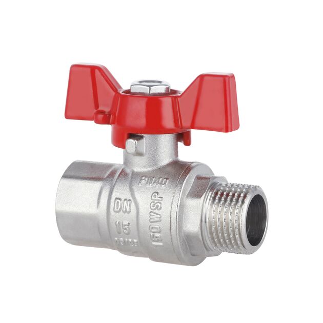 Кран шаровой Thermo Alliance Forte 1/2" ВН для воды (бабочка) SF607W15, фото , изображение 3 | SNABZHENIE.com.ua