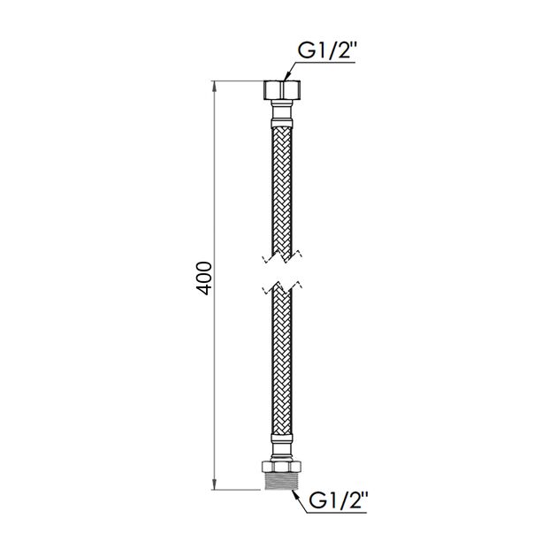 Гибкая подводка для воды Thermo Alliance Forte ВН 40 см SF392W40, фото , зображення 2 | SNABZHENIE.com.ua