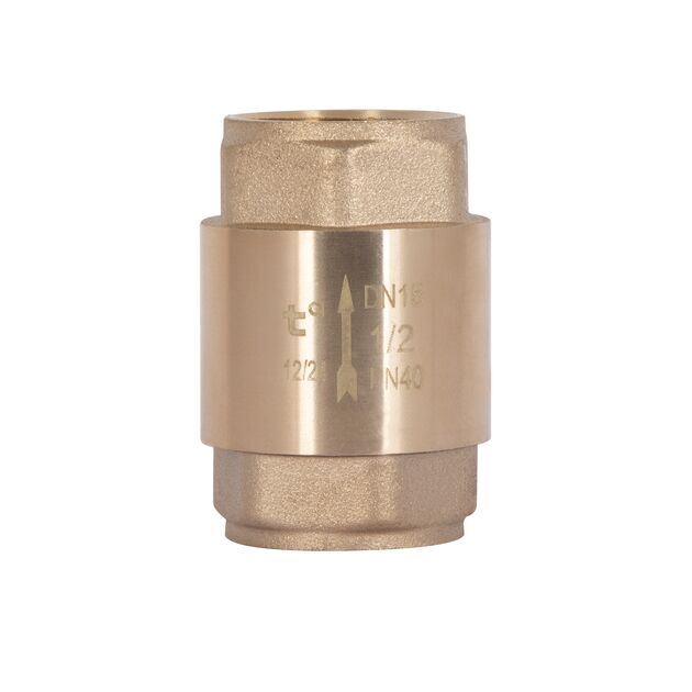 Обратний клапан Thermo Alliance Base 1/2"ВВ Slim с латунным штоком TAB240W15S, фото  | SNABZHENIE.com.ua