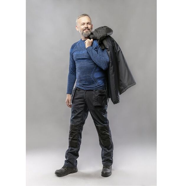 HOEGERT Термоодежда - бесшовная кофта OSTE, синяя, фото , изображение 3 | SNABZHENIE.com.ua