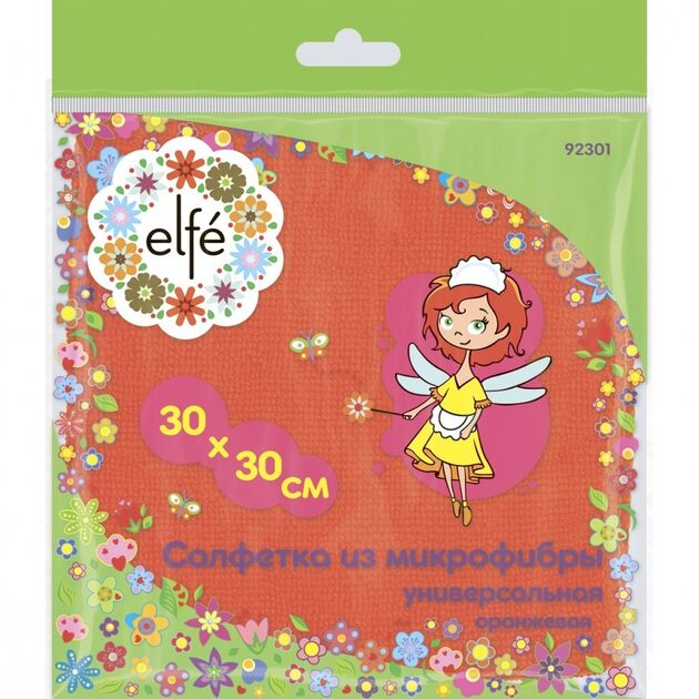 Салфетка універсальна з мікрофібри оранжева 300х300 мм Elfe (92301E), фото , зображення 2 | SNABZHENIE.com.ua Салфетка універсальна з мікрофібри оранжева 300х300 мм Elfe (92301E), фото , зображення 2 | SNABZHENIE.com.ua