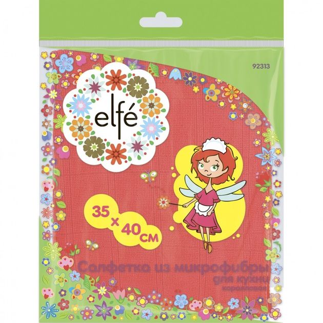 Салфетка з мікрофібри для кухні кораллового кольору, 350х400 мм Elfe (92313E), фото , зображення 2 | SNABZHENIE.com.ua Салфетка з мікрофібри для кухні кораллового кольору, 350х400 мм Elfe (92313E), фото , зображення 2 | SNABZHENIE.com.ua