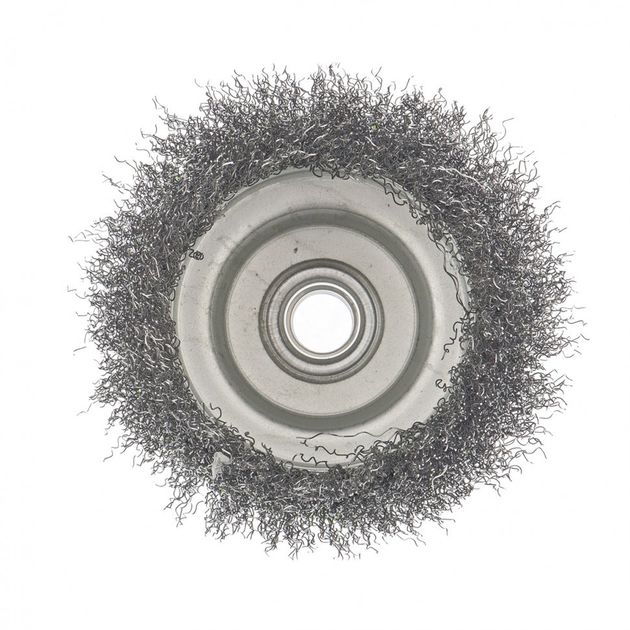 Щітка для УШМ, 100 мм, М14, чашка, крученая проволока СИБРТЕХ (746057C), фото , зображення 3 | SNABZHENIE.com.ua