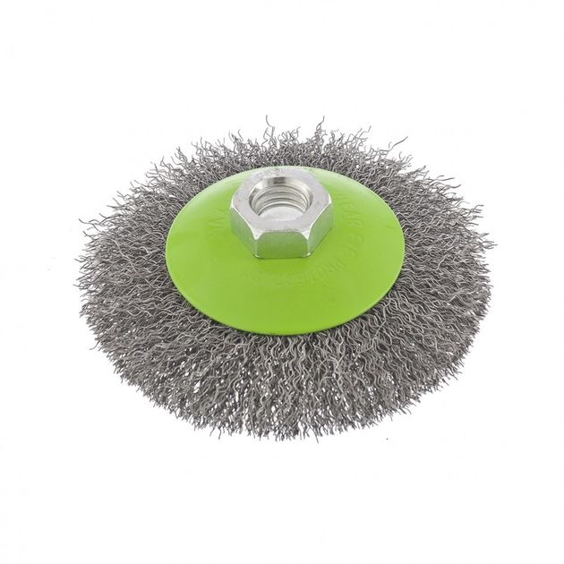 Щітка для УШМ, 100 мм, М14, тарілка, кручена проволока СИБРТЕХ (746087C), фото , зображення 2 | SNABZHENIE.com.ua
