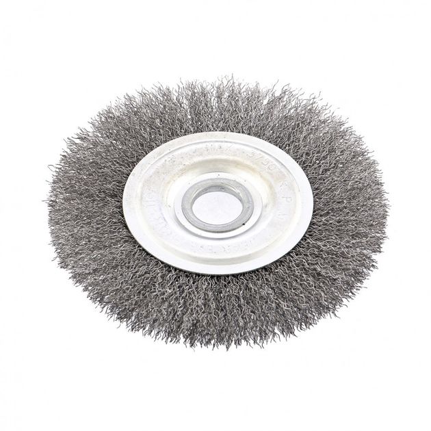 Щітка для УШМ, 150 мм, посадка 22,23 мм, плоска, кручене проволока СИБРТЕХ (746647C), фото , зображення 2 | SNABZHENIE.com.ua