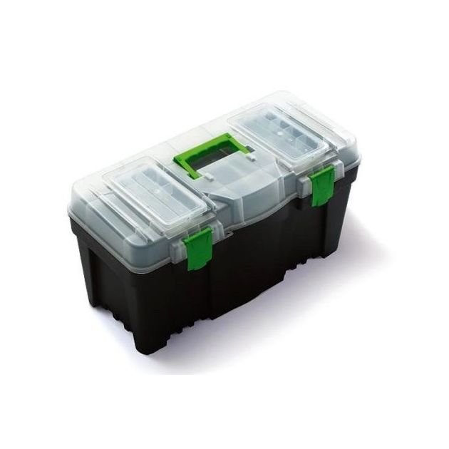 Ящик для інструментів з органайзером у кришці Green box 22 пластиковий VIROK 550 х 267 х 270 мм (79V222), фото  | SNABZHENIE.com.ua
