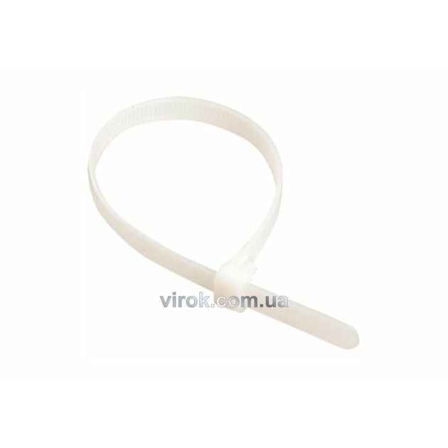 Хомут стяжной капрон белый 80х2,5 мм, 100 шт., фото  | SNABZHENIE.com.ua