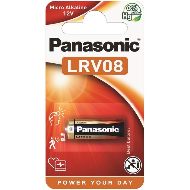 Батарейка Panasonic лужна LRV08(A23, MN21, V23) блістер, 1 шт., фото  | SNABZHENIE.com.ua
