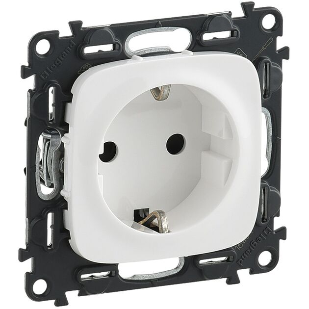 Legrand Valena ALLURE розетка силова Schuko 16А 250В[зі шторками гвинтові клеми, білий], фото  | SNABZHENIE.com.ua