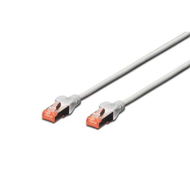 Патч-корд DIGITUS CAT 6 S-FTP, 2м, AWG 27/7, LSZH, сірий, фото , зображення 2 | SNABZHENIE.com.ua