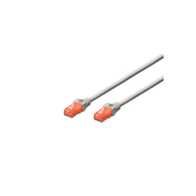 Патч-корд DIGITUS CAT 6 UTP, 0.25м, AWG 26/7, Cu, LSZH, сірий, фото , зображення 2 | SNABZHENIE.com.ua