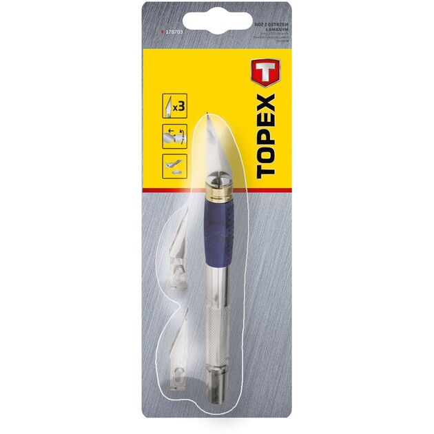 Ніж моделіста, 3 леза*1 уп. TOPEX, фото , зображення 3 | SNABZHENIE.com.ua