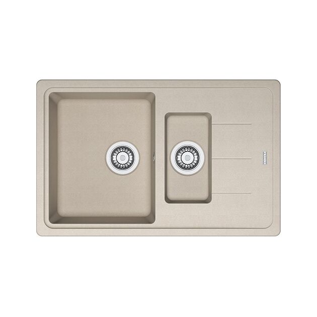 Мийка кухонна Franke Basis, фраграніт, прямокутник, з крилом, 780х500х200мм, чаша - 2, накладна, BFG 651-78, сахара, фото  | SNABZHENIE.com.ua