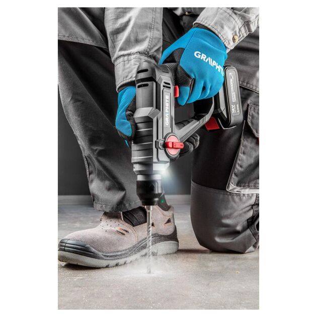 Акумуляторний перфоратор SDS+ Energy+ 18 В, Li-Ion/0,8 Дж GRAPHITE, фото , зображення 3 | SNABZHENIE.com.ua