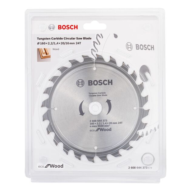 Bosch Круг пильний ECO WO 160x20 / 16-24T, фото , изображение 3 | SNABZHENIE.com.ua