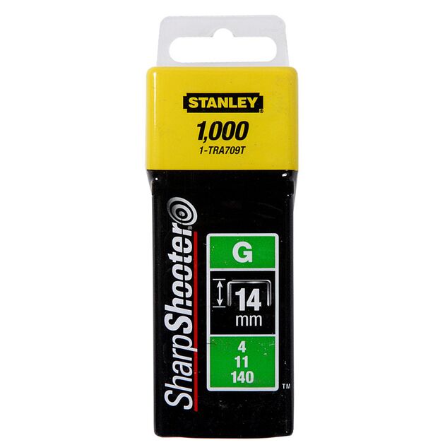 Скоба Heavy Duty G (57), 12 мм, 1000 шт, STANLEY (1-TRA708T), фото , изображение 2 | SNABZHENIE.com.ua