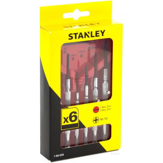Отвертки для точной механики 6 шт STANLEY (1-66-039), фото , изображение 3 | SNABZHENIE.com.ua