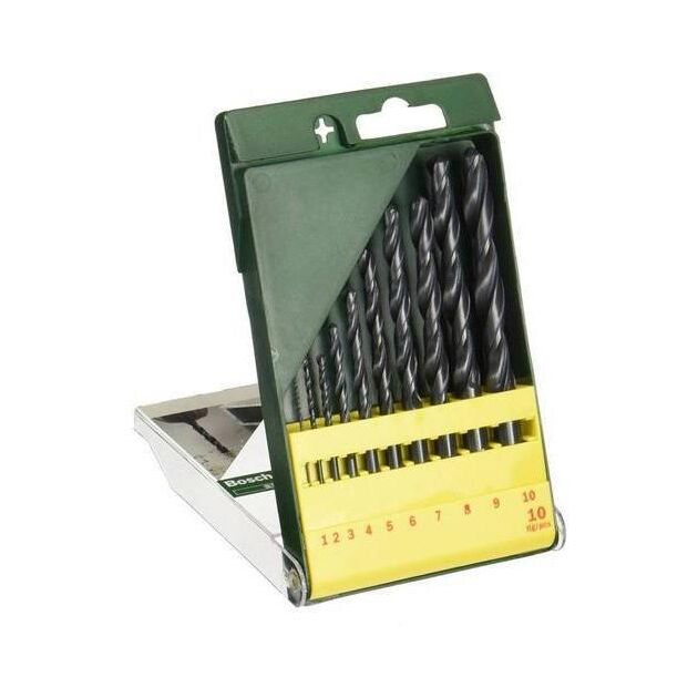 Bosch Набір свердл 10 шт. HSS-R, фото , зображення 2 | SNABZHENIE.com.ua