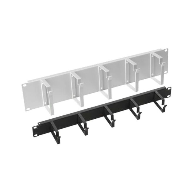 Кабельний організатор MIRSAN 19", 1U, 5 кілець, чорний, фото  | SNABZHENIE.com.ua