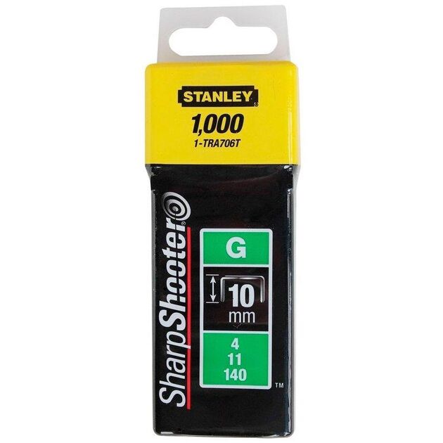 Скоба Heavy Duty G (57) 10 мм, 1000 шт. STANLEY (1-TRA706T), фото , изображение 2 | SNABZHENIE.com.ua
