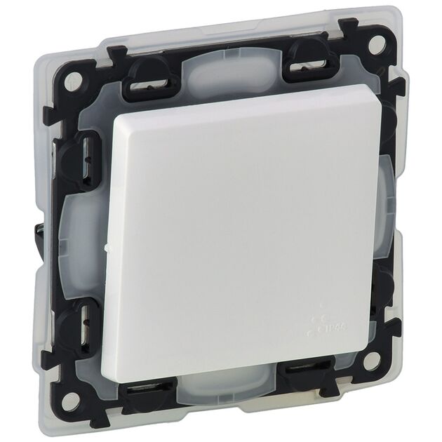 Legrand Перемикач Valena LIFE, 10АХ, 250V, автоматичні клеми, IP44, білий, фото  | SNABZHENIE.com.ua