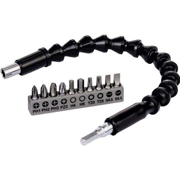 Bosch Набір біт 10 шт з гнучким подовжувачем 300мм, фото , изображение 2 | SNABZHENIE.com.ua