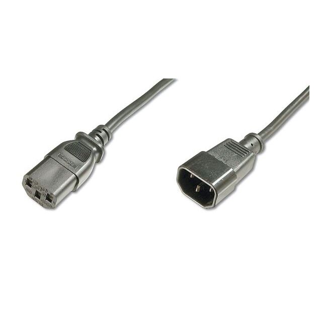 Кабель живлення DIGITUS C13 > C14, 1.8м, чорний, фото , зображення 2 | SNABZHENIE.com.ua