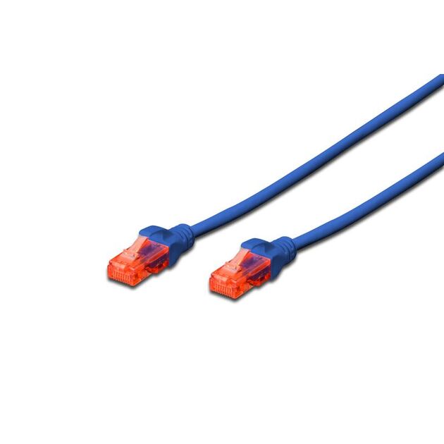 Патч-корд DIGITUS CAT 6 UTP, 5м, AWG 26/7, CCA, PVC, синій, фото  | SNABZHENIE.com.ua