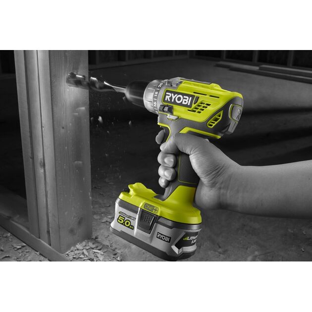 Ryobi Шурупокрут-дриль акумуляторний R18DD3-0 ONE+ 18В 50Нм 500·1800об·хв 1.2кг без АКБ та ЗП, фото , зображення 3 | SNABZHENIE.com.ua